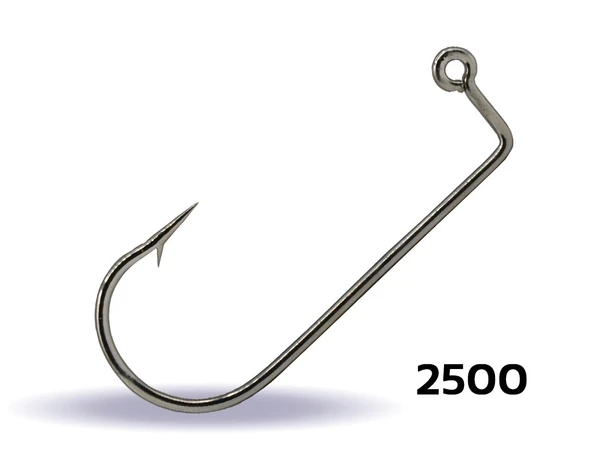 Youvella 2500 Jig Head İğnesi Delikli Uzun 100lü Kutu Nikel  5/0