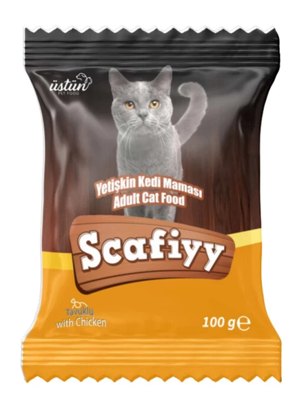 SCAFİYY YETİŞKİN KEDİ MAMASI 100 GRAM (12 ADET)