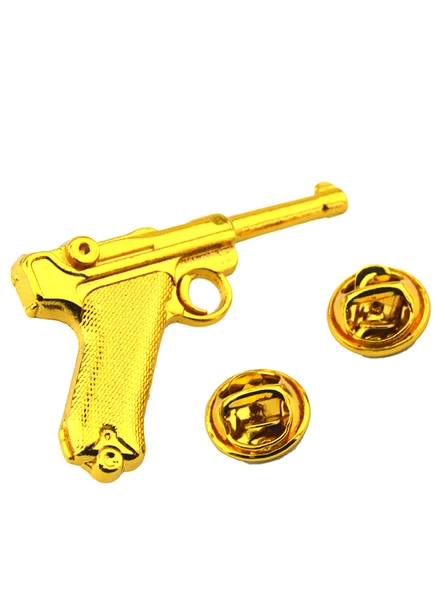 Tabanca Silah Rozet - LGR-P8 Yaka Rozeti - Gold Görünümlü - 6