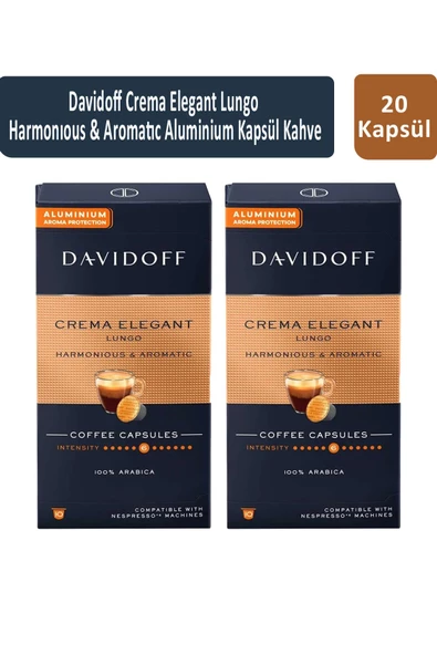 Davidoff Crema Elegant Lungo Harmonıous & Aromatıc Kapsül Kahve x 2 Adet