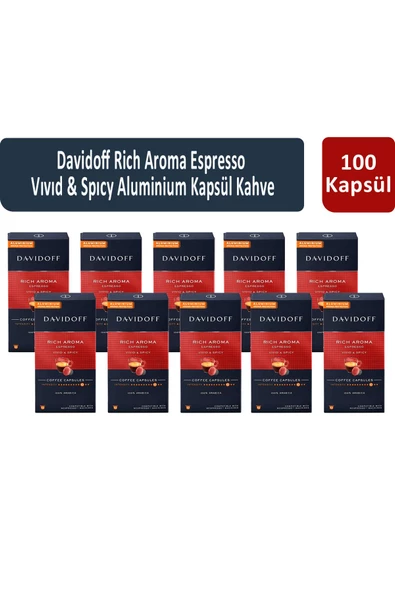 Davidoff Rich Aroma Espresso Vıvıd & Spıcy Kapsül Kahve x 10 Adet