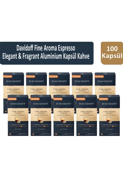 Davidoff Fine Aroma Espresso Elegant & Fragrant Kapsül Kahve x 10 Adet