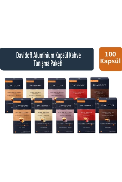 Davidoff Aluminium Kapsül Kahve Tanışma Paketi 100 Kapsül