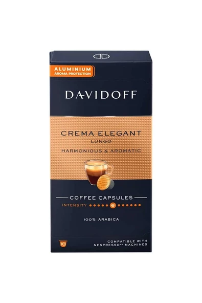 Davidoff Crema Elegant Lungo Harmonıous & Aromatıc Kapsül Kahve x 5 Adet - Resim 2