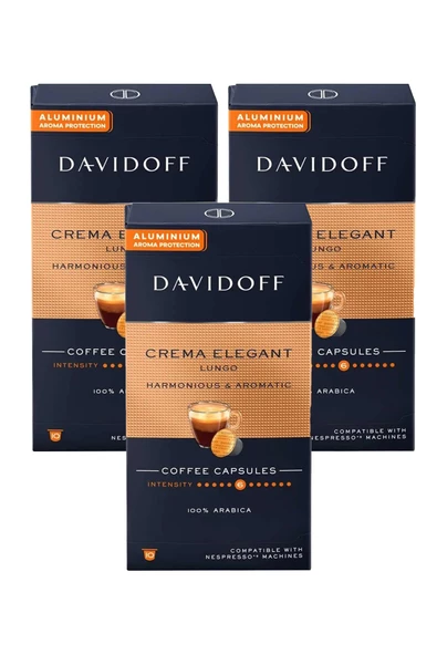Davidoff Crema Elegant Lungo Harmonıous & Aromatıc Kapsül Kahve x 3 Adet - Resim 2
