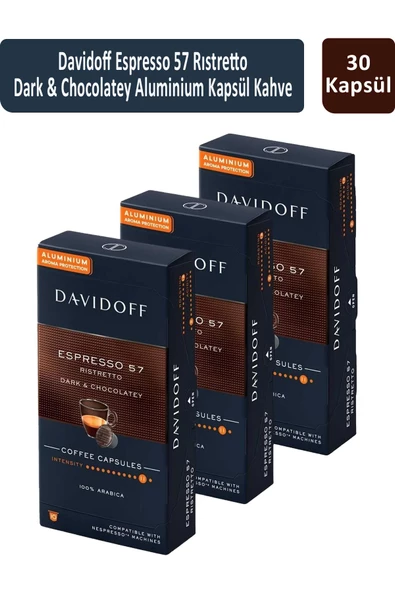 Davidoff Espresso 57 Ristretto Dark & Chocolatey Kapsül Kahve x 3 Adet