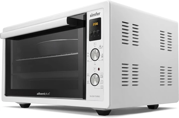 Simfer M4502 Mini Fırın, 1400 W, 45 Lt, Metal, Beyaz - Resim 3