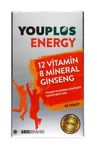 Youplus Energy Vitamin ve Mineral Kompleksi 30 Tablet