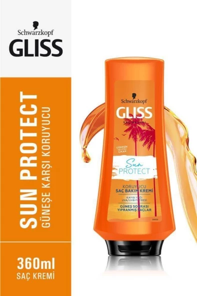 Gliss Schwarzkopf Sun Protect Güneşe Karşi Koruyucu Saç Kremi 360 Ml