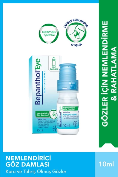 Bepanthol Eye Nemlendirici Göz Damlası Çoklu Doz 10ml