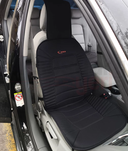 3'lü Siyah Oto Koltuk Minderi Set-Ergonomik Lüks Koltuk Minderi-Ön 2 Koltuk ve Arka Oturak - 4