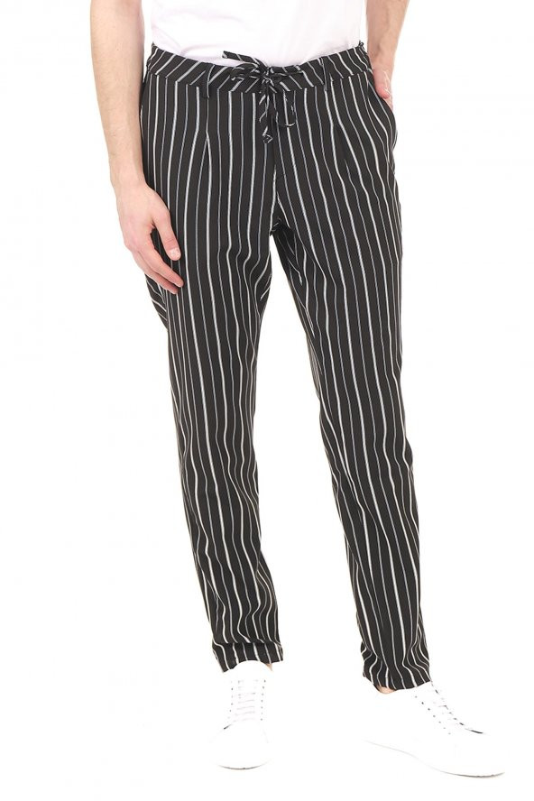 Erkek Beli Bağcıklı Fermuarlı Spor Jogger Pantolon - 9