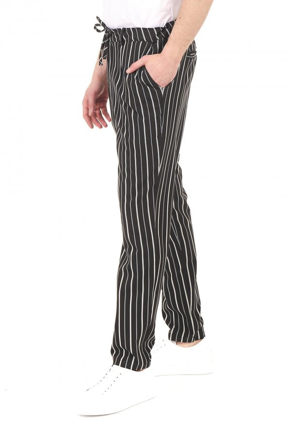Erkek Beli Bağcıklı Fermuarlı Spor Jogger Pantolon - 10