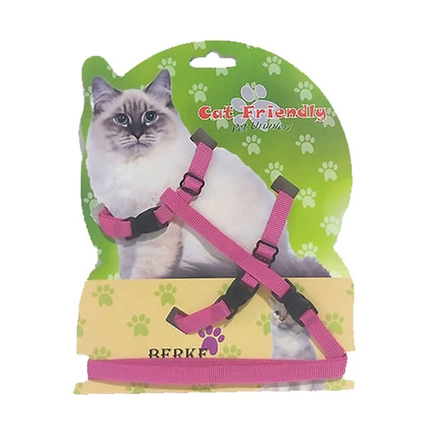 Kedi Göğüs Bel Tasması Dokuma 22/36 cm Mor