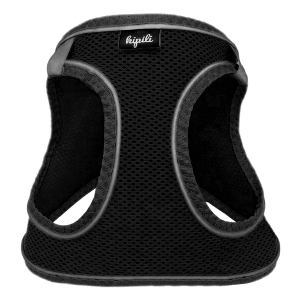 Üç Kilitli Sportif Kedi Köpek Göğüs Tasması 32-40 cm Medium Siyah