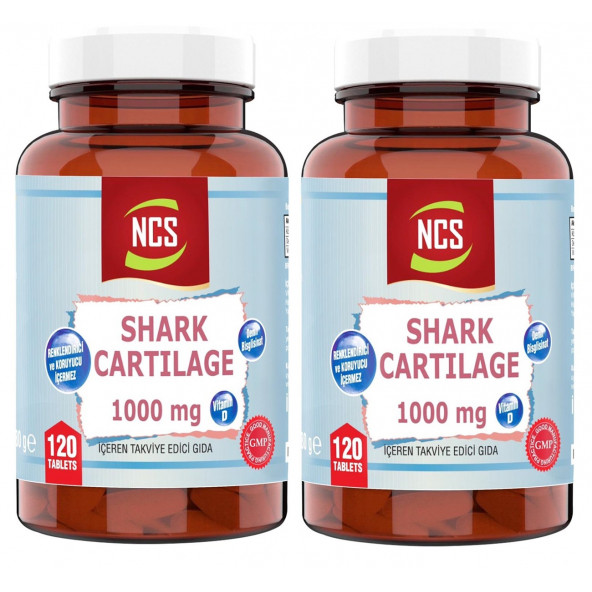 Ncs Shark Cartilage Demir Vitamin D3 1000 mg 120 tablet 2 Adet