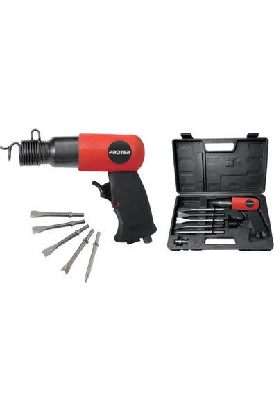 Proter Ph 2145 K Havalı Kırıcı Keski 9 Parça Çantalı Kit