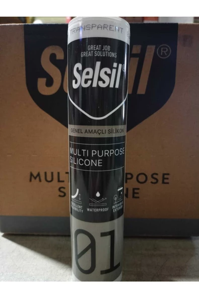 Selsil SELSİL GENEL AMAÇLI SİLİKON 280 GR.TRANSPARENT 25 ADET