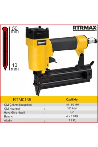 Rtrmax Rtm0135 Havalı Çivi Çakma Tabancası