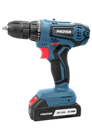 Proter PST920SP 20 V 2 Ah Darbesiz Şarjlı Matkap