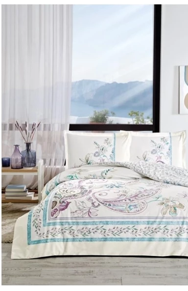 Özdilek Ranforce Çift kişilik Nevresim Takımı Flor Bohemıa Lila