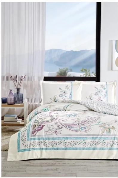 Özdilek Ranforce Çift kişilik Nevresim Takımı Flor Bohemıa Lila - 2