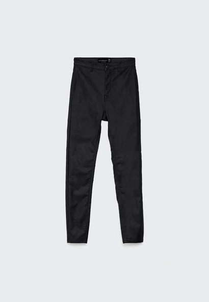 Stradivarius Süper yüksek bel mumlu pantolon - 3