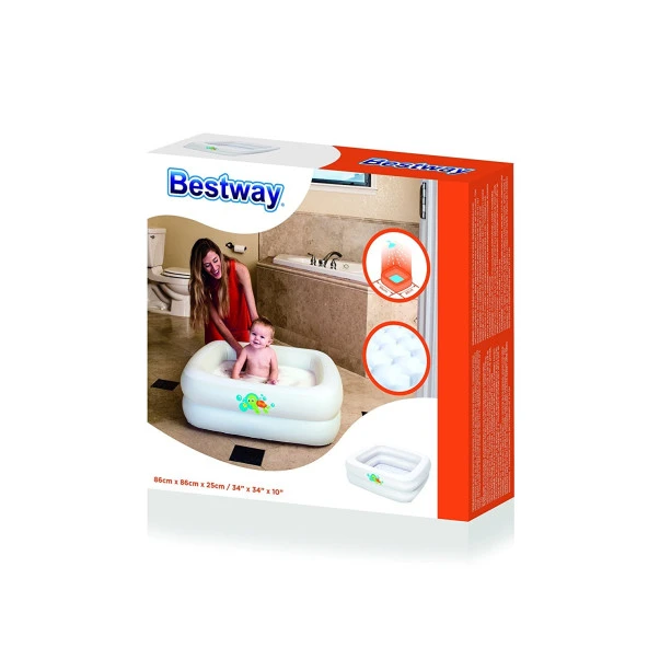 Bestway Şişme Zemin Bebek Havuz - Küveti (86 x 86 x 25cm) 51116 - 7