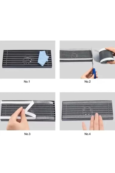 4 Mt 12 Cm Kesilebilir Yapışkanlı Çok Amaçlı Süzgeç Bant Gider Süzgeci Ve Sineklik Yaması Tamir Kiti - 7