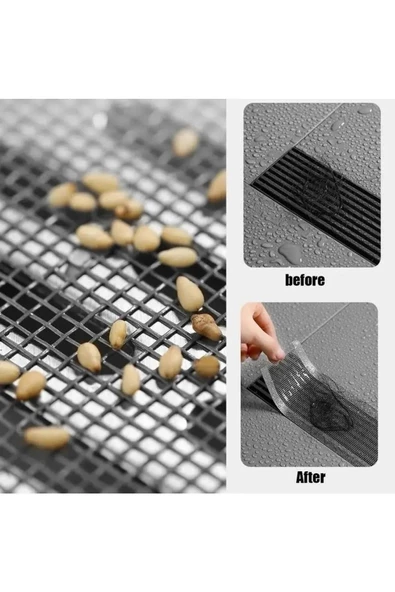 4 Mt 12 Cm Kesilebilir Yapışkanlı Çok Amaçlı Süzgeç Bant Gider Süzgeci Ve Sineklik Yaması Tamir Kiti - 6