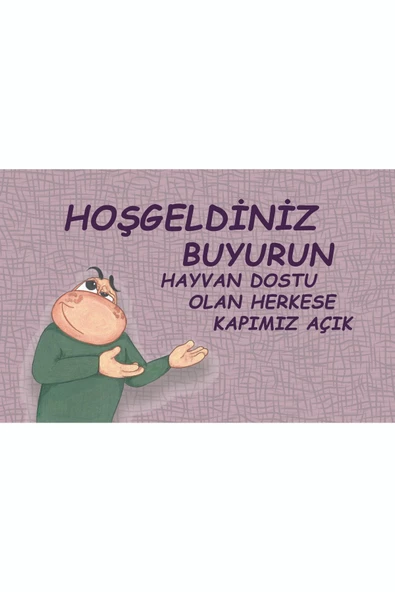 Hayvan Sevmeyen Giremez ! Kapı Önü Paspas LoveBug-T - 2
