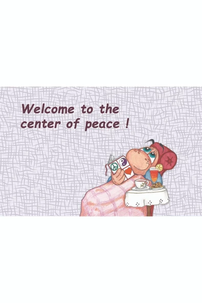 Center Of Peace Kapı Önü Paspas LoveBug-T - Resim 2