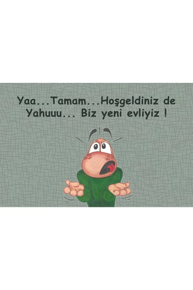 Yeni Evli Kapı Önü Paspas LoveBug-T - 2