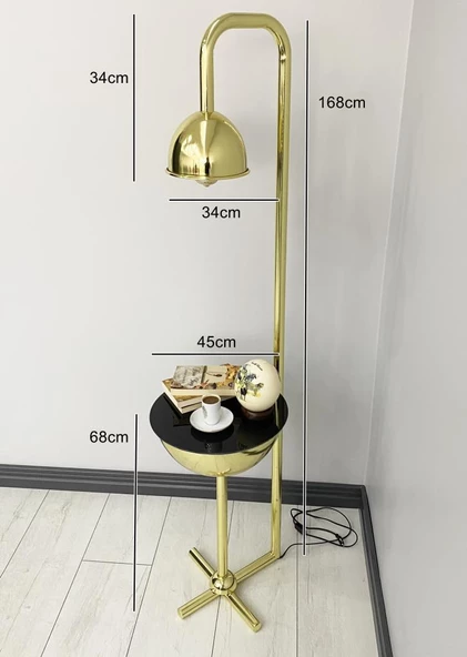 Karanfil Gold Tek Sehpalı Lambader - 6