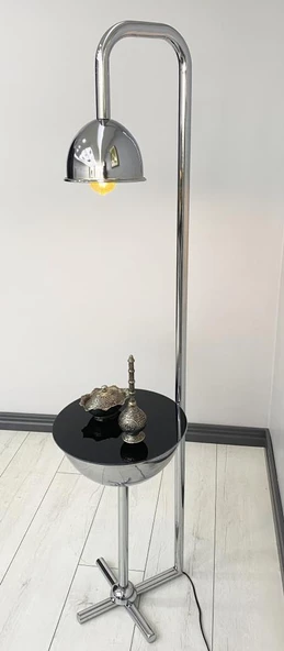 Karanfil Gümüş Tek Sehpalı Lambader - 5