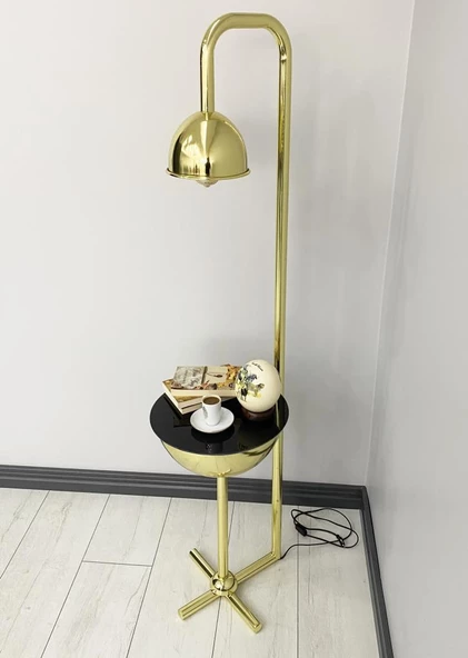 Karanfil Gold Tek Sehpalı Lambader - 4