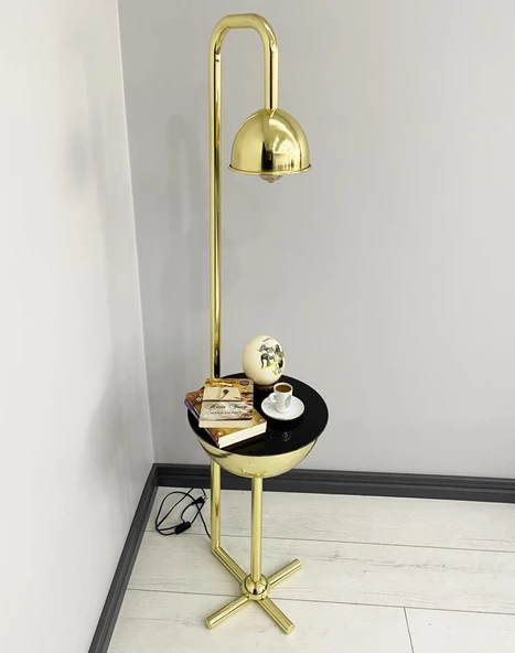 Karanfil Gold Tek Sehpalı Lambader - 5