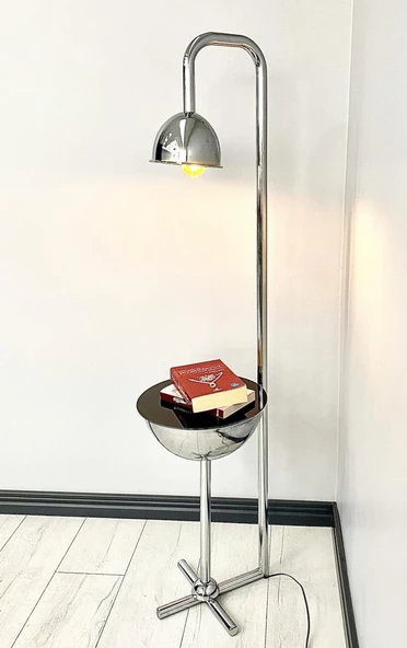 Karanfil Gümüş Tek Sehpalı Lambader - 2