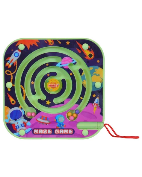 Maze Game Labirent Oyunu Mıknatıs Kalemli Yeşil YB3249 - 2