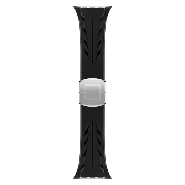 Apple Watch 10 46mm Uyumlu KRD-127 Metal Tokalı Kaliteli TPU Silikon Kordon - 9