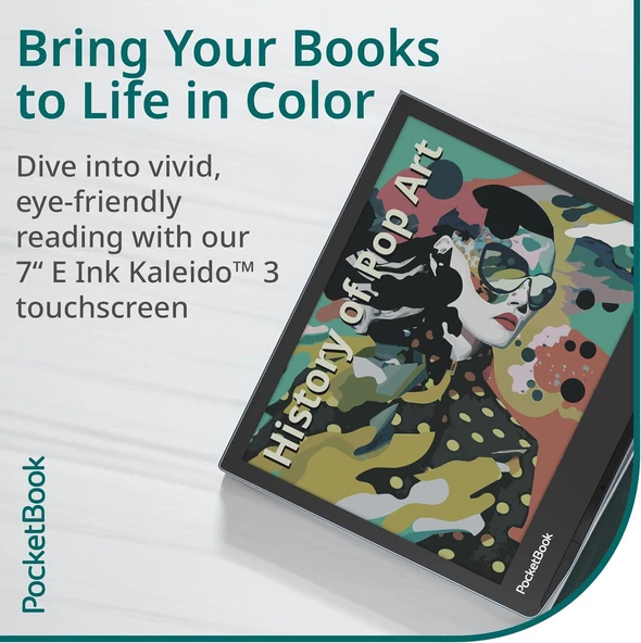 PocketBook Era Color E-Okuyucu | 7'' E-Ink Kaleido 3 Ekran | Sesli Kitap | Su Geçirmez | Metinden Sese Fonksiyonu | Dahili Hoparlör | Stormy Sea - 2