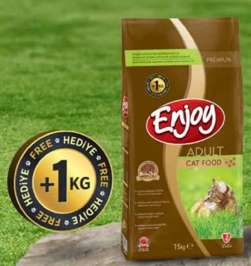 enjoy tavuklu kedi maması 15+1 kg