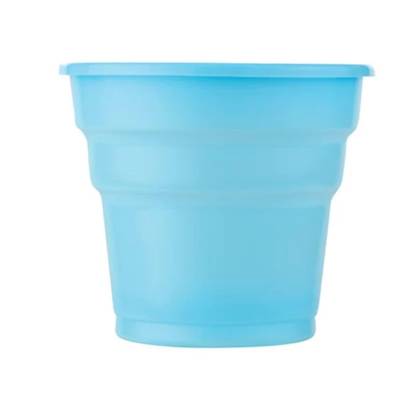 Roll-Up Party Dreams Parti Davet Piknik Renkli Plastik Sert Mika Bardak - Turkuaz - 25'li 5 Paket - Resim 3