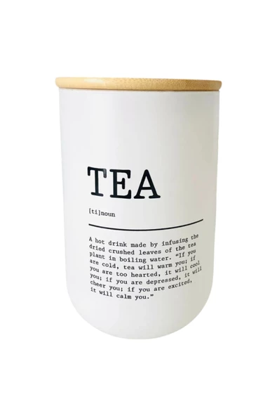 3 lü Bambu Kapaklı Çay, Kahve, Şeker Kavanozu -  Beyaz Cam Tea Sugar Coffee Saklama Seti - 2