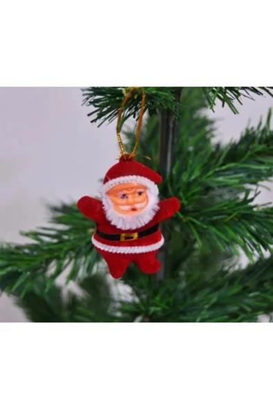 Yıllbaşı Çam Ağacı Süsü Noel Baba Noel Ağacı Süsü 6 Lı 5 cm - 3