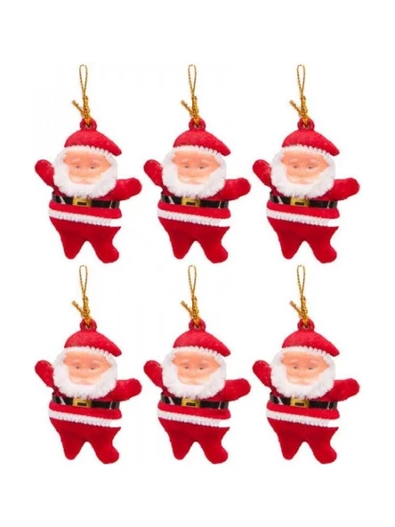 Yıllbaşı Çam Ağacı Süsü Noel Baba Noel Ağacı Süsü 6 Lı 5 cm - 2