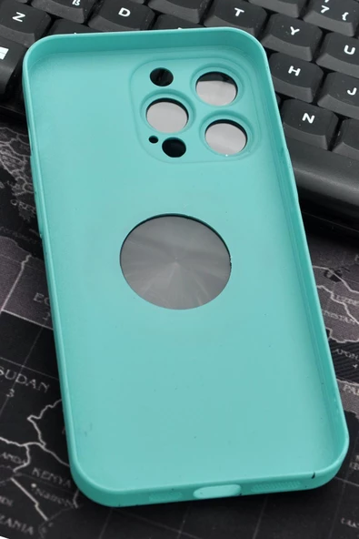iPhone 14 Pro Max Uyumlu Mint Yeşil Benekli Desenli İnce Sert Kapak Kılıf Kamera Lens Korumalı - Resim 5