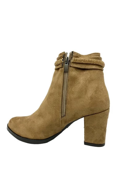 Cotcolic 22013 Süet Trend Fashion Kadın Bot - Resim 3