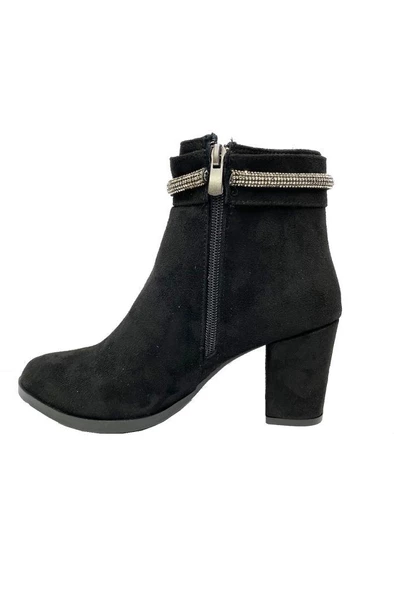 Cotcolic 22013 Süet Trend Fashion Kadın Bot - Resim 9