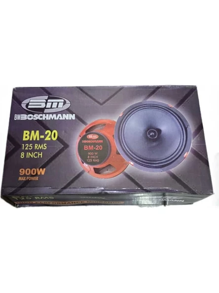 BOSCHMANN BM-20 Oto Midrange 20cm 900 Watt (125 Rms) 2 Adet